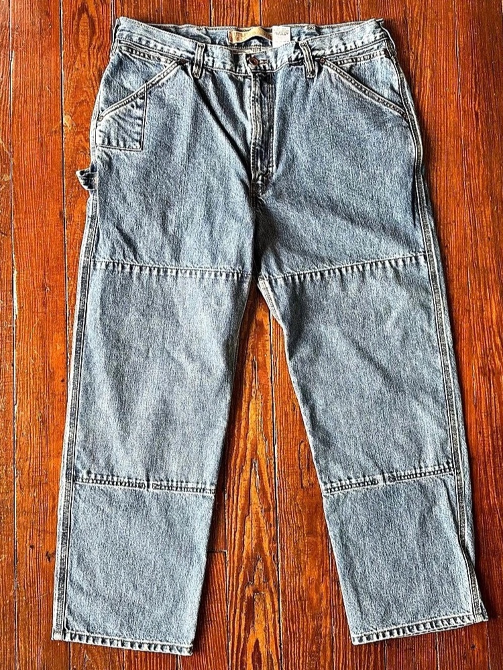 Vintage Levi's Utility Relaxed Carpenter 550 Jeans Y2K Double Knee